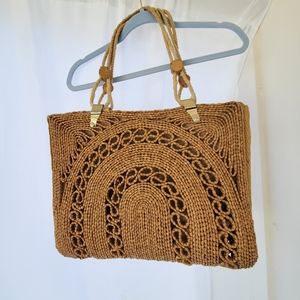 70s Italian Summer Straw Beach Tote